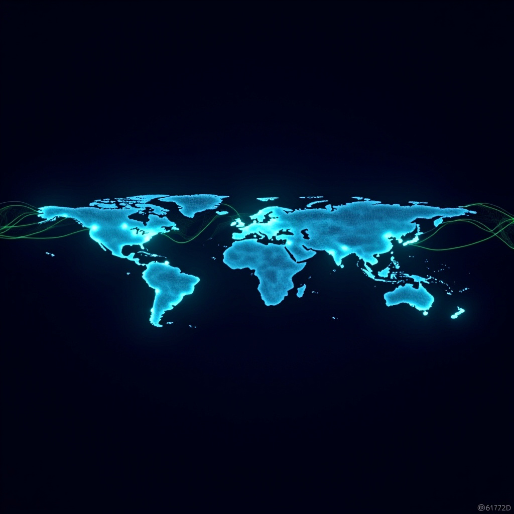 Global trade network map